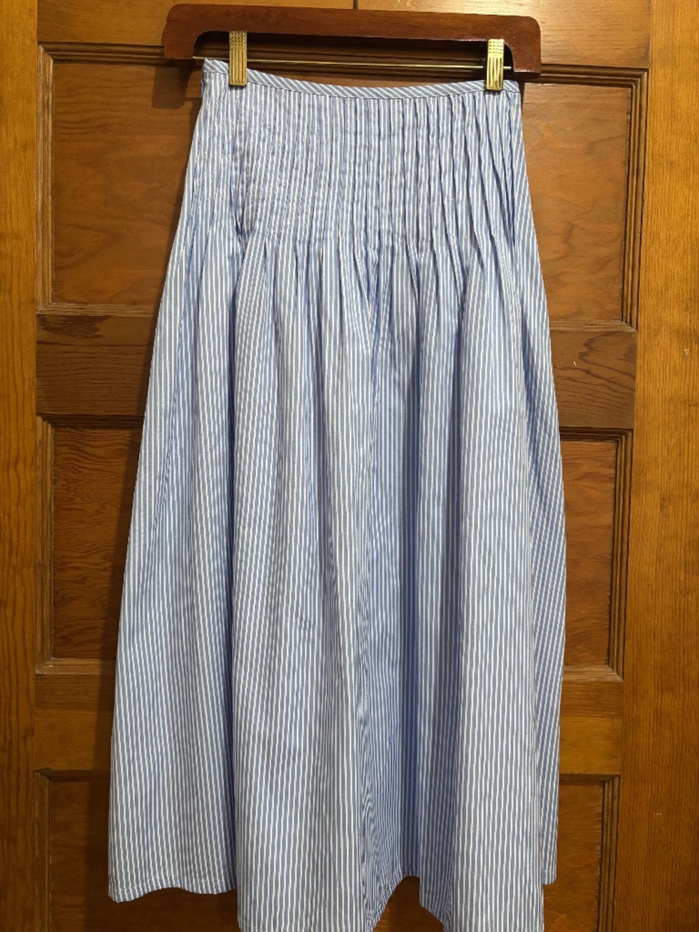 WOMENS STRIPED PINTUCKED SKIRT